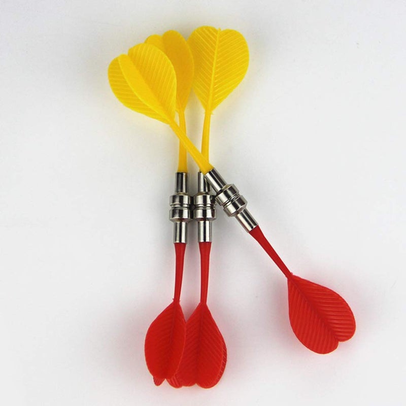 lasenersm 12 Pieces Magnetic Darts Safety Plastic Darts Replacement Dart for Adults Target Game(Red, Yellow, Blue, Green) - Image 3